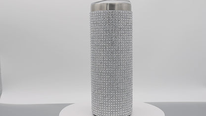 Strassstein Tumbler | silber | Edelstahl Tumbler | Edelstahl Thermobecher