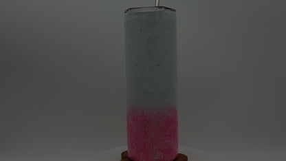 Pink Weißer Glitzer Tumbler | diverse Farben | Edelstahl Tumbler | Epoxidharz Thermobecher | personalisierbar