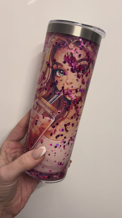 DEIN Sublimations Glitzerbecher | personalisierter Becher mit Wunschmotiv und Glitzer