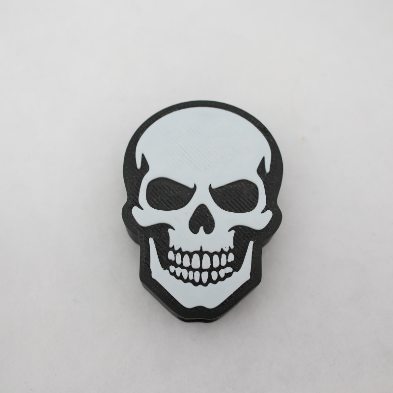 Totenkopf 3D Topper | Dekoration für Strohhalme | PLA | 8,4 mm Lochdurchmesser | DIY Dekoration | wiederverwendbar